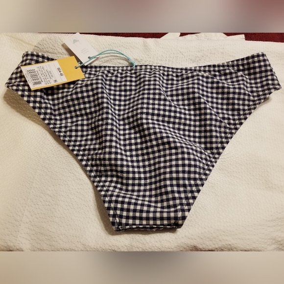 NWT GINGHAM  BIKINI BOTTOM SWIM MEDIUM COVERAGE HIPSTER VOLLEY BALL. cute - Picture 4 of 5